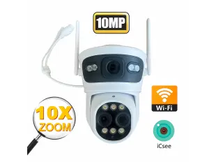 Cameră WiFi duală (cu trei obiective) 10MP cu vedere nocturnă ZOOM 10x LYLU