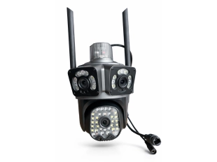 Cameră triplă WiFi rotativă pentru exterior, 12MP, cu AI, trei obiective și 50 de diode, ICSee, Negru Cameră triplă WiFi rotativă pentru exterior, 12MP, cu AI, trei obiective și 50 de diode, ICSee, Negru - produs similar