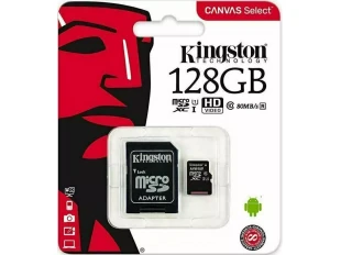 Card de memorie MicroSD Kingston 128GB Clasa 10 + adaptor SD