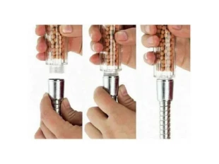 Cap de duș luminos cu LED în diferite culori + minerale din turmalină și germaniu