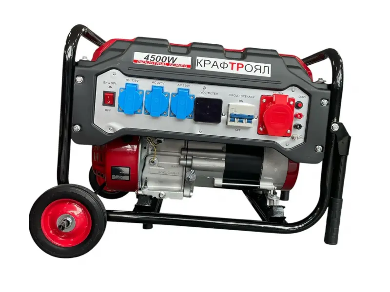 Generator de curent trifazat în patru timpi cu afișaj 4,5 kW - generator KraftRoyal