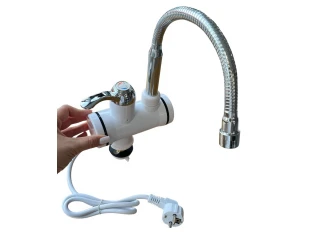 Încălzitor de apă de blat cu gura de scurgere flexibilă, 3000W, alb