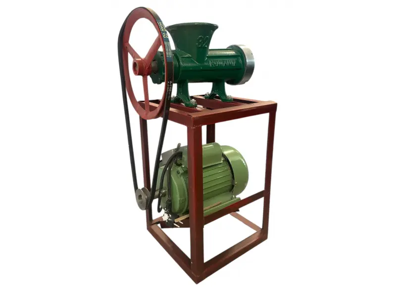 Mașină de tocat carne din fontă cu 32 de numere și motor electric monofazat Mașină de tocat carne din fontă cu 32 de numere și motor electric monofazat