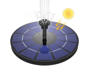 Fântână solară de grădină cu 4 tipuri de capete GY-8038
