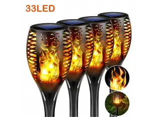 Lampă solară cu lanternă XF-6018 cu flacără pentru grădină - 59 cm. - 59 cm înălțime