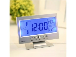 Ceas cu afișaj LCD mare DS-8082 - Gri