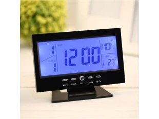 Ceas cu ecran LCD mare DS-8082 - Negru