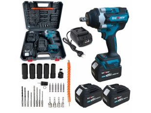 Cheie de impact fără fir KraftMaster 36V 8Ah + 35 de piese