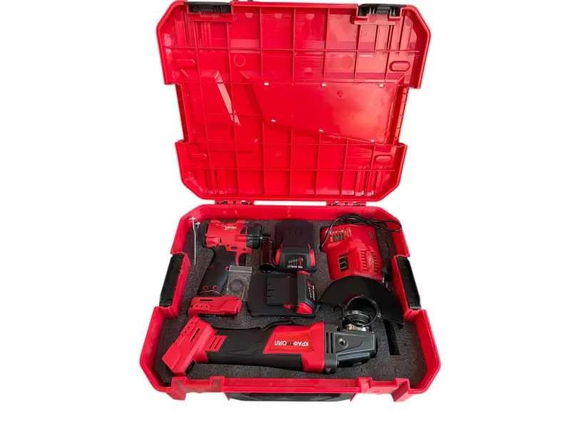 Polizor unghiular fără fir și cheie cu 2 baterii 36V 8Ah și încărcător KraftRoyal Polizor unghiular fără fir și cheie cu 2 baterii 36V 8Ah și încărcător KraftRoyal