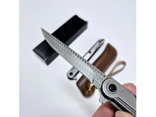 Cuțit pliabil spectaculos, subțire, fabricat din oțel inoxidabil M390