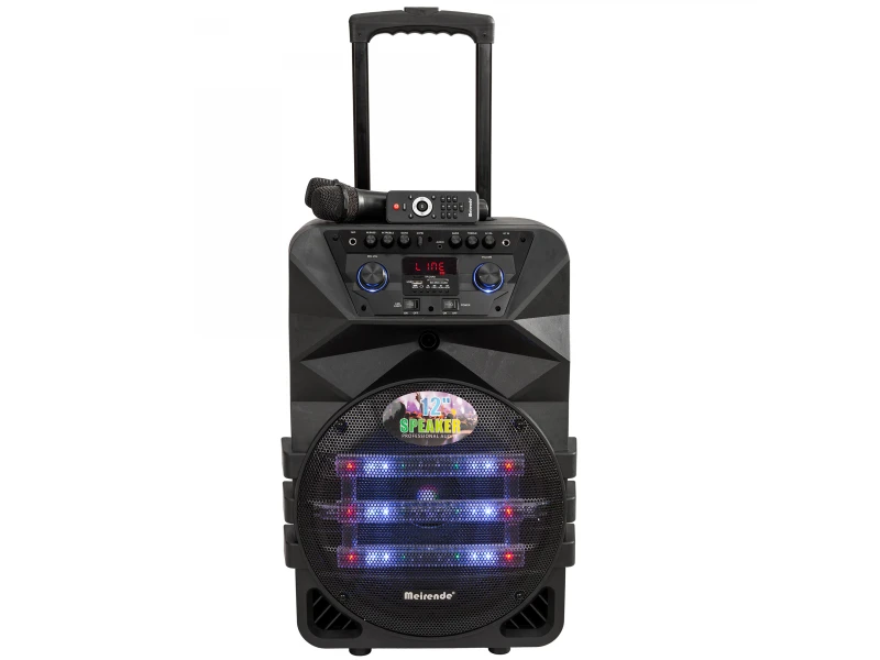 Boxă karaoke portabilă neagră Meirende K5-12 12" Boxă karaoke portabilă neagră Meirende K5-12 12"