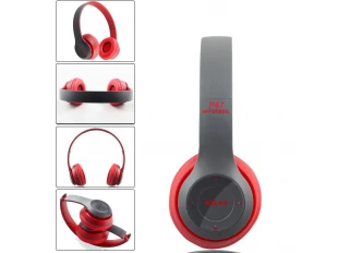 Căști Bluetooth fără fir OPEN P47 Roșu/Gri