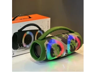 Boxă Bluetooth portabilă puternică Booms Box 3 Mini RGB - Camuflaj