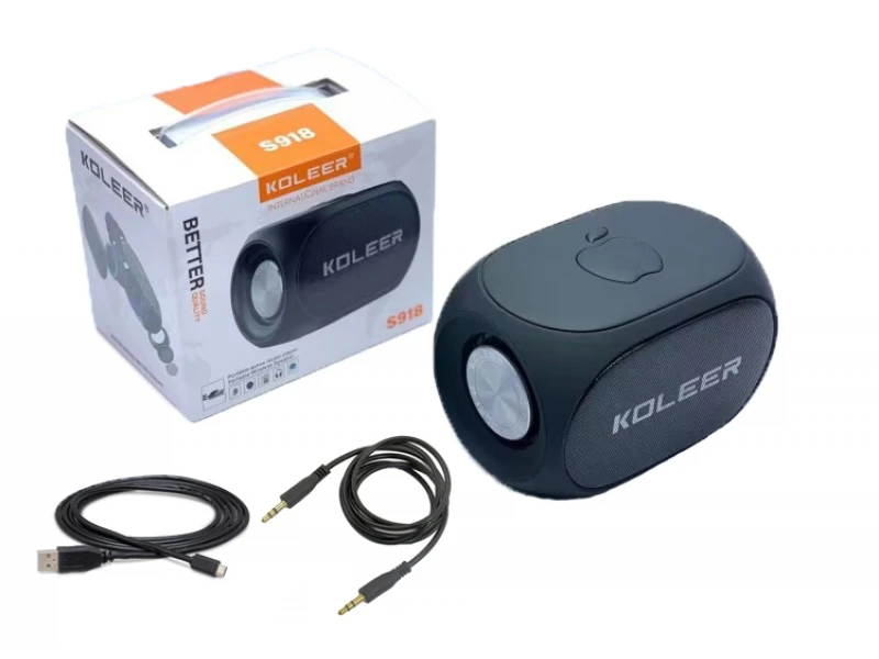 Boxă Bluetooth fără fir Koleer S918 FM/TF/USB/BT - Negru