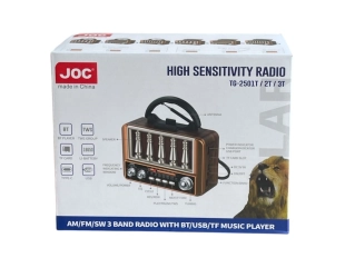 Radio retro JOC TG-2502T-S cu Bluetooth, USB, SD, FM, AM, SW