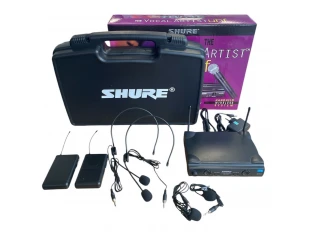 Set de 2 broșe pentru microfoane, diademă pentru 2 microfoane + husă, Shure SM58 