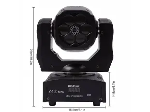 Efect de scenă disco LED cu cap mobil 6 diode de 12W + Laser FS-20183