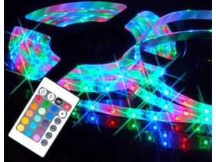 Bandă LED de 5 m cu controler RGB - ROȘU, VERDE, ALBASTRU