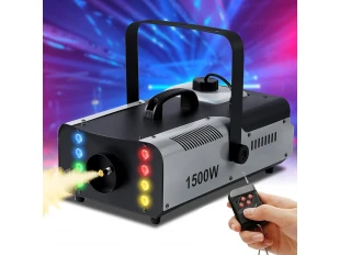 Mașină de fum 1500W cu diode LED și telecomandă