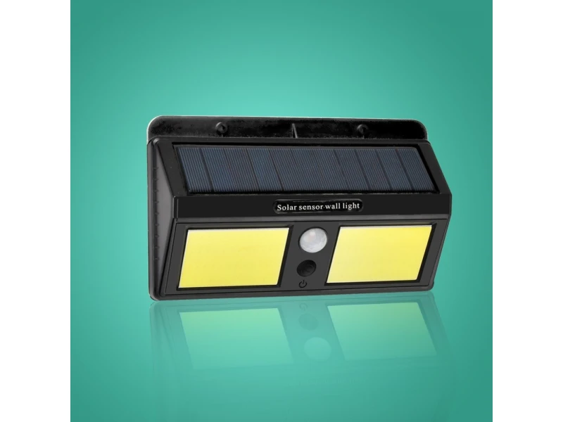 Proiector solar cu diodă LED COB 20W pentru montare pe perete cu senzor de mișcare PIR