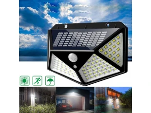 Lampă solară de grădină cu 100 diode LED și senzor de mișcare