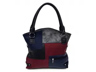 Geantă multicoloră cu model patchwork