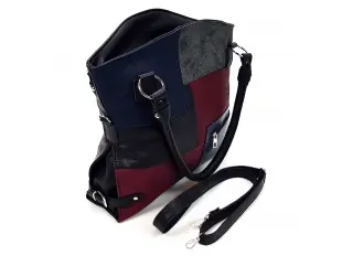 Geantă multicoloră cu model patchwork