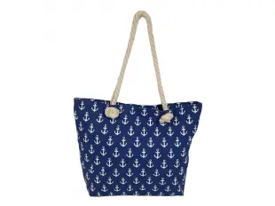 Geantă de plajă albastră cu ancore - Arila