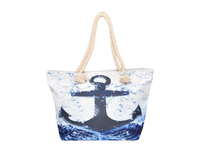 Geantă de plajă compactă cu ancoră