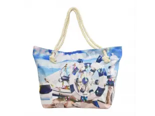 Geantă de plajă cu o navă