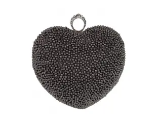 Geantă de bal cu perle - inimă