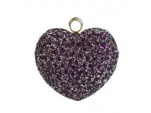 Geantă de seară mov - inimă