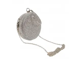 Geantă rotundă argintie - Kolins