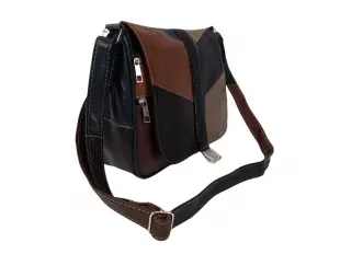 Geantă din piele naturală multicoloră - Elia