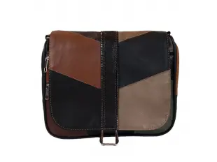 Geantă din piele naturală multicoloră - Elia