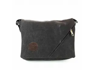 Geantă bărbătească din pânză - neagră