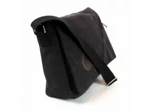 Geantă bărbătească din pânză - neagră