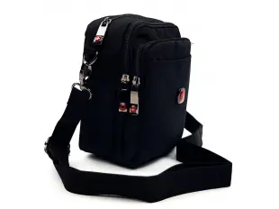 Geantă bărbătească neagră - material rezistent