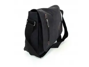 Geantă bărbătească neagră - pânză