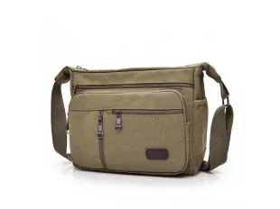 Geantă bărbătească verde rezistentă - pânză