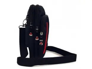 Geantă subțire pentru bărbați, material rezistent, roșie