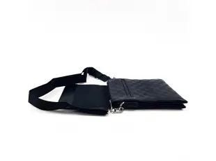 Geantă pătrată bărbătească medie - piele ecologică