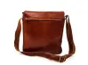 Geantă bărbătească din piele maro cu clapă Geantă bărbătească din piele maro cu clapă