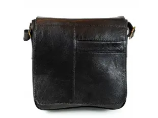 Geantă bărbătească neagră din piele naturală