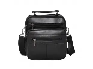 Geantă din piele naturală cu multe compartimente