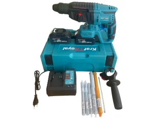 Ciocan perforator fără fir KraftRoyal 36V 8Ah cu 2 baterii + husă