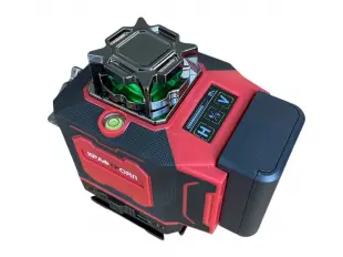 Laser pentru construcții KraftRoyal M16 cu rotație la 360°, 16 linii verzi și afișaj LCD