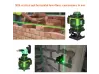 Nivelă laser 4D KraftRoyal pentru construcții cu 16 linii (nivelă laser verde în patru puncte) autonivelantă