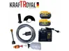 Set universal KraftRoyal 5 în 1 cu 5 accesorii: șurubelniță, cheie de impact, percuție, ciocan rotopercutor, jet de apă și polizor unghiular