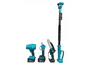 Suflantă fără fir 4 în 1, foarfecă, cuțit 15 cm cu filtru de ulei și tijă telescopică 36 V 8,0 A